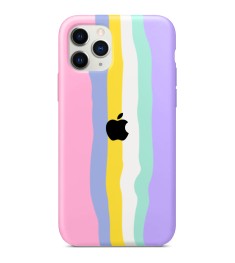 Силикон Rainbow Case Apple iPhone 11 Pro Max (Pink)