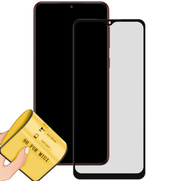 Захисне скло 5D Matte HD Samsung Galaxy A20S / A02S / A12 / A03S / A03Core / A04 / A04S / A70 Чорне