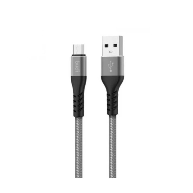 USB-кабель Budi Charge Sync (2м) (MicroUSB) (Сірий) M8J197M-GRY (DC197M20H) U