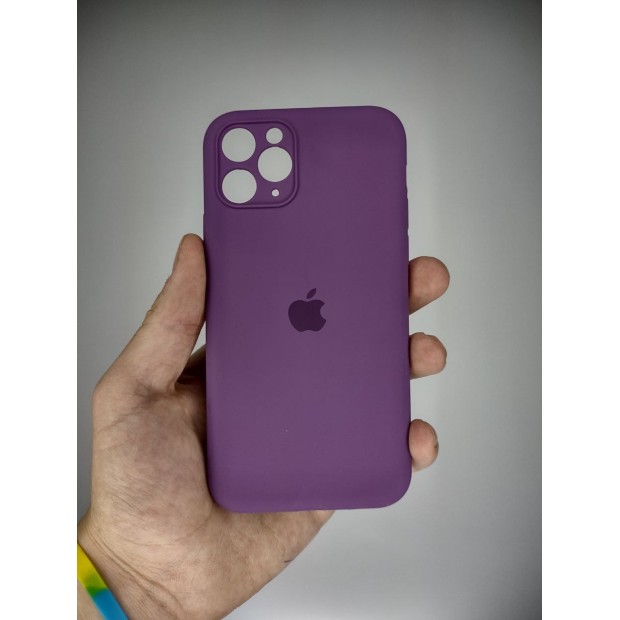 Силикон Original RoundCam Case Apple iPhone 11 Pro (28) Brinjal