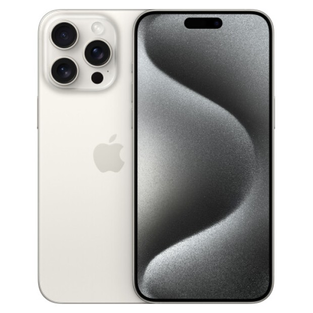Мобильный телефон Apple iPhone 15 Pro 128Gb (E-Sim) (White Titanium) (Grade A) 100% Б/У O