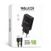 Walker WH-35 3A 18W (1USB) charger adapter + Type-C cable (Black)