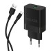 Walker WH-35 3A 18W (1USB) charger adapter + Type-C cable (Black)