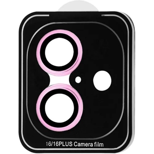 Захисне скло на камеру iLera FocusPro Lens Apple iPhone 16  /  16 Plus (Рожевий)