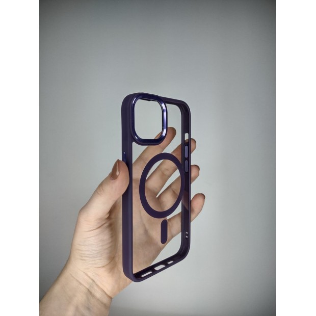 Totu Clear Magsafe Case for Apple iPhone 14 (Purple)