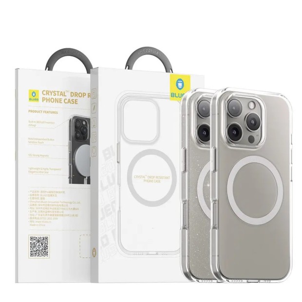 Накладка Blueo Crystal Pro Drop Resistance MagSafe Apple iPhone 16 Pro (Transparent)
