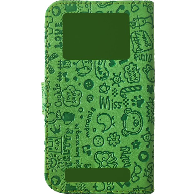 Чехол-книжка Universal Zool Fashion 4.3-4.8 (Зелёный) Чехол-книжка Universal Zool Fashion 4.3-4.8 (Зелёный)