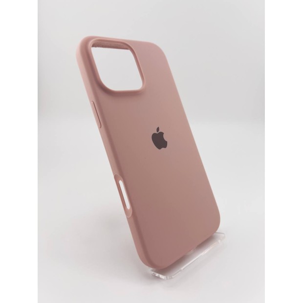 Силіконовий оригінальний чохол для Apple iPhone 16 Pro Max (08) Рожевий пісок.