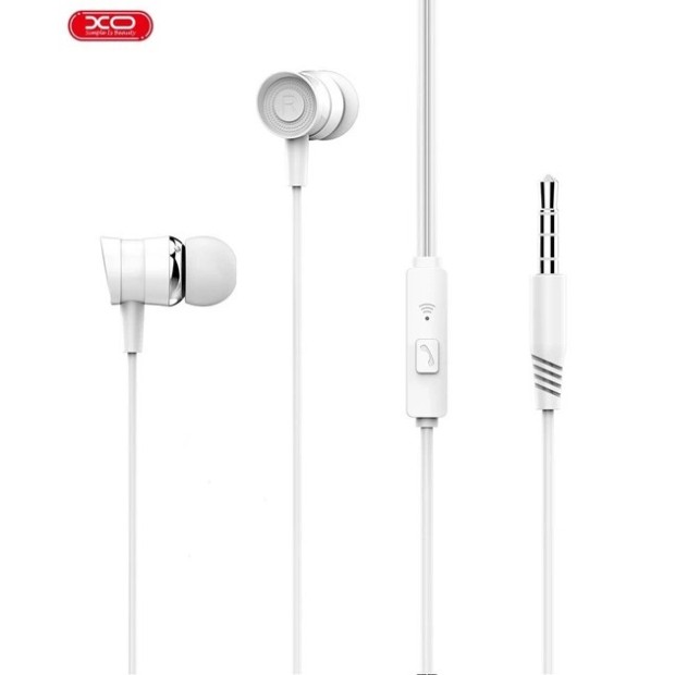 Проводные наушники-гарнитура вакуумные XO EP15 (White) DT