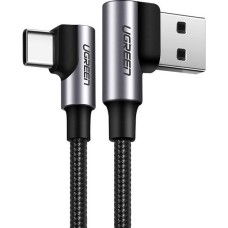 USB-кабель UGREEN US176 Angled 3A (1m) (Type-C) (Чёрный)
