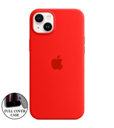 Силіконовий оригінальний чохол круглої форми для Apple iPhone 14 Plus (05) черво..