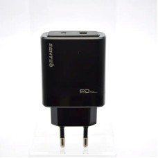 СЗУ-адаптер USB Senteo Z-01 PD / QC3.0 30W (1Type-C / 1USB) (Чёрный) (Уценка) (Категория 1)