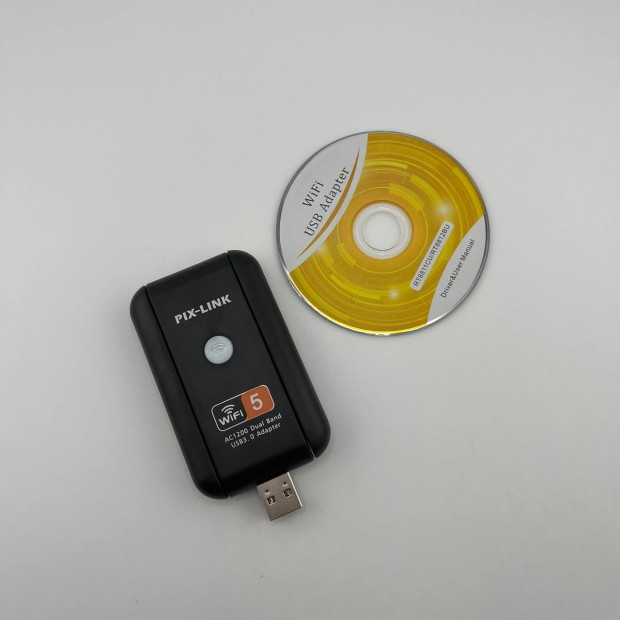 Дводіапазонний Wi-Fi USB-адаптер PIX-LINK UAC15 1200 Мбіт / с 2.4 ГГц 5 ГГц USB 3.0 (Чорний)