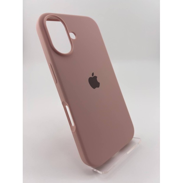 Силіконовий оригінальний чохол для Apple iPhone 16 (08) Рожевий пісок