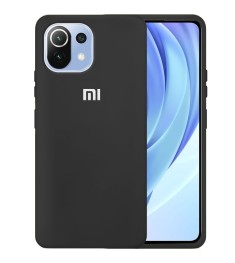 Силіконова оригінальна 360 чохол з логотипом для Xiaomi Mi 11 (чорний)