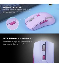 Бездротова ігрова миша Fantech WGC2 Venom II Vibe (Фіолетова)