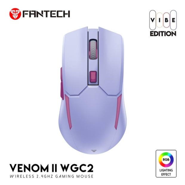 Мышь беспроводная игровая Fantech WGC2 Venom II Vibe (Фиолетовый)