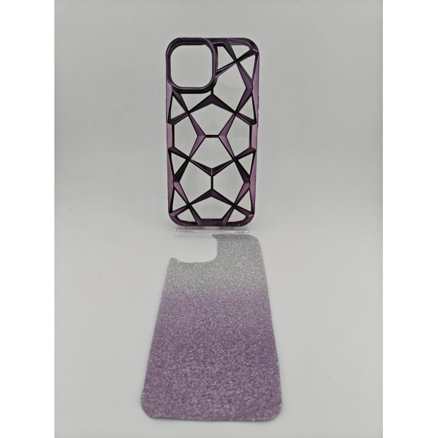 Накладка 3D Prism Metal для Apple iPhone 15 (Аметист)