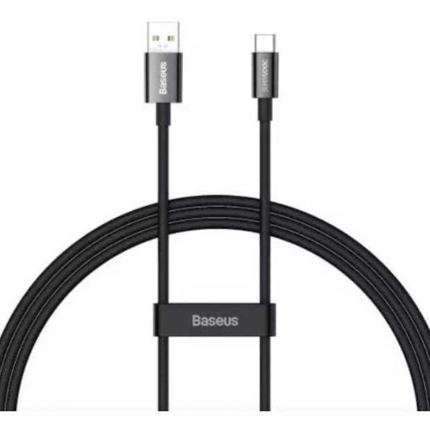 USB-кабель Baseus Superior (SUPERVOOC) 65W (1м) (Type-C) (Чорний) CAYS000901