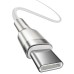 USB cable Baseus Cafule Metal Data 100W (1m) (Type-C to Type-C) (White) CATJK-C02