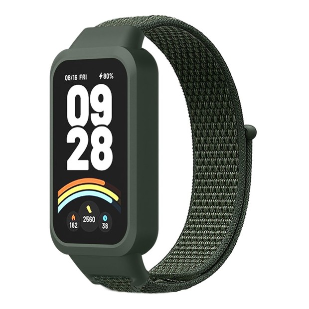 Ремінець Velcro Xiaomi Mi Band 9 Active (Армійський зелений)
