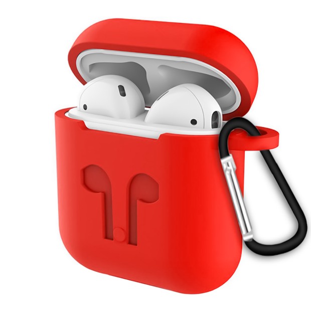 Чохол для навушників Full Silicone Case Apple AirPods 1  /  2 (05) Product RED