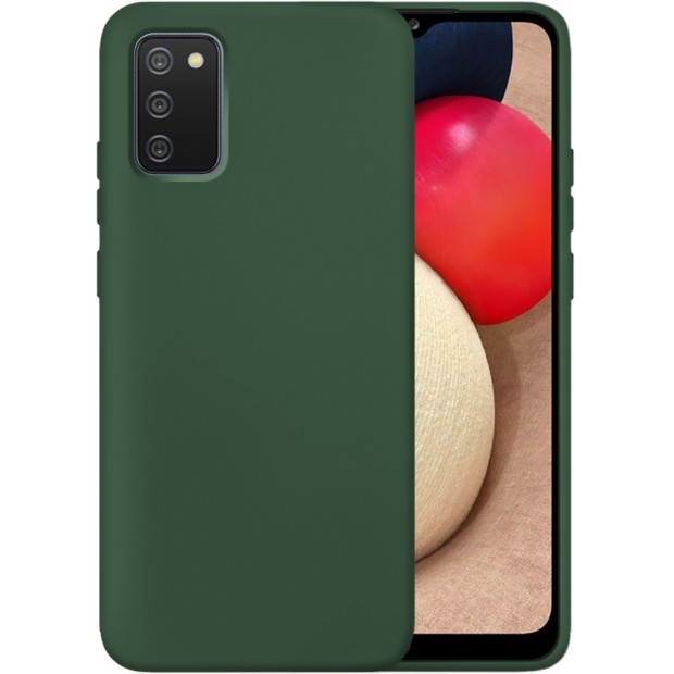 Силіконовий Original 360 чохол для Samsung Galaxy A02S (2020) (Темно-зелений)