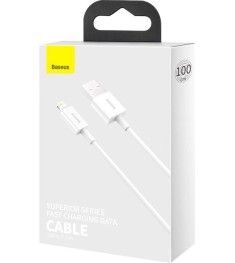 USB-кабель Baseus Superior 2.4A (0.25m) (Lightning) (Белый) CALYS-02