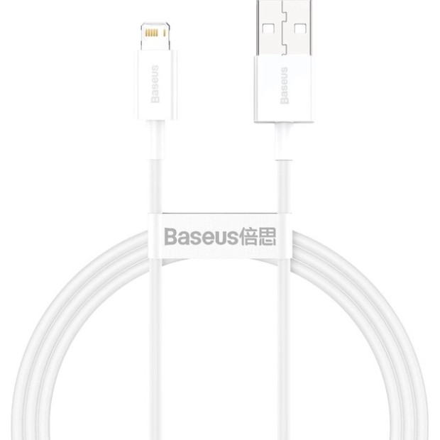 USB кабель Baseus Superior 2.4A (0.25м) (Lightning) (Білий) CALYS-02