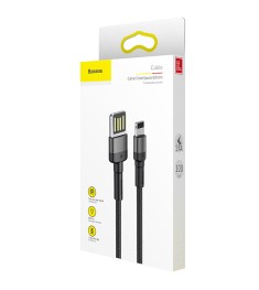 USB-кабель Baseus Cafule Special Edition 2.4A (1м) (Lightning) (Чорний) CALKLF-G..