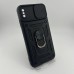 Броньований чохол Ring Serge Armor Case для Apple iPhone XS Max (ShutCam) (Чорний)