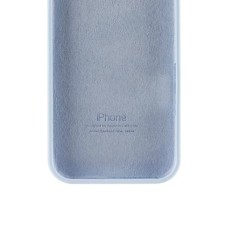 Силіконовий оригінальний чохол округлої форми для Apple iPhone 16e (53) блакитного кольору
