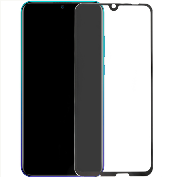 Захисне скло 5D Matte Ceramic Huawei P Smart (2019)  /  Honor 10 lite Чорний