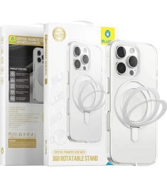 Blueo Crystal 360 Обертальний Стійка з MagSafe для Apple iPhone 16 (Прозорий)