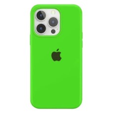 Силіконовий оригінальний круглий чохол Apple iPhone 14 Pro Max (27) трав'яний зелений.