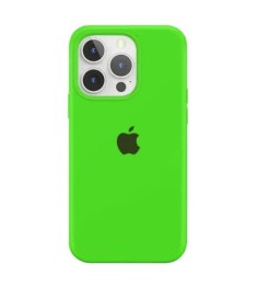 Силіконовий оригінальний круглий чохол Apple iPhone 14 Pro Max (27) трав'яний зе..