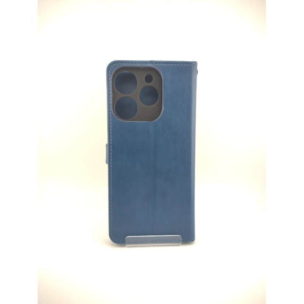 Leather Book Gallant Case for Tecno Spark 10 Pro (Blue)