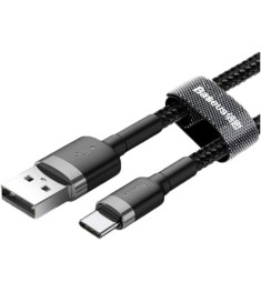 USB кабель Baseus Cafule Special Edition 3A (0.5м) (Type-C) (Чорний / Червоний) ..