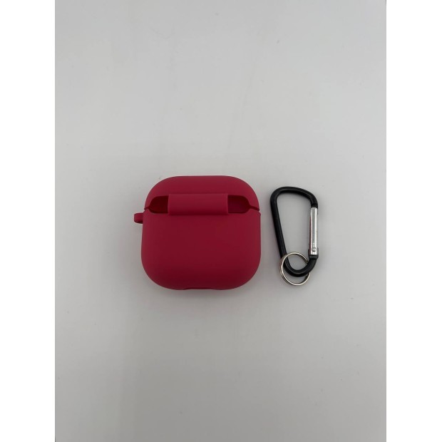 Чохол для навушників Full Silicone Case with Microfiber Apple AirPods 4 (04) Рожевий Червоний Чохол для навушників Full Silicone Case with Microfiber Apple AirPods 4 (04) Рожевий Червоний