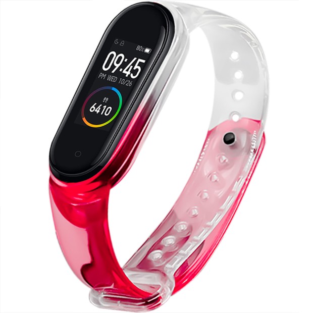 Ремешок Neon Clear Design Xiaomi Mi Band 3 / Band 4 (Розовый) Ремешок Neon Clear Design Xiaomi Mi Band 3 / Band 4 (Розовый)