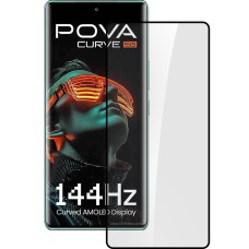 Защитное стекло 5D Curved Tecno Pova Curve Black