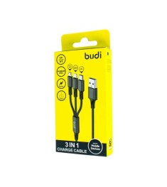 USB-кабель Budi 3in1 (MicroUSB+Lightning+Type-C) (Чёрный) DC203A8B U