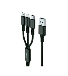 USB-кабель Budi 3in1 (MicroUSB+Lightning+Type-C) (Чёрный) DC203A8B U