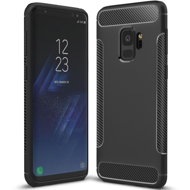 Силікон Soft Carbon Samsung Galaxy S9 (Чорний)