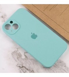 Силіконовий оригінальний чохол RoundCam для Apple iPhone 15 (49) Аквамарин.