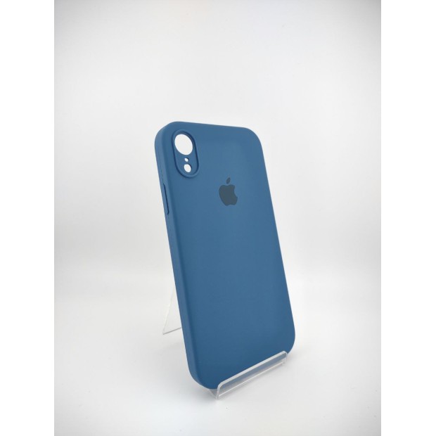 Чохол для Apple iPhone XR (22) синій кобальт, квадратний круглий об'єктив, оригінальний силіконовий