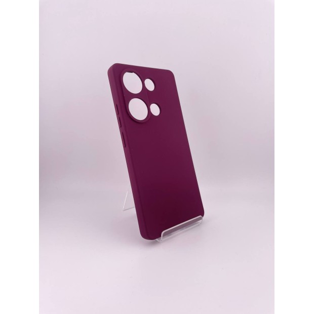 Силікон оригінальний Xiaomi Redmi Note 13 Pro 4G  /  Note 14S (захисна шторка для камери) (бордовий)