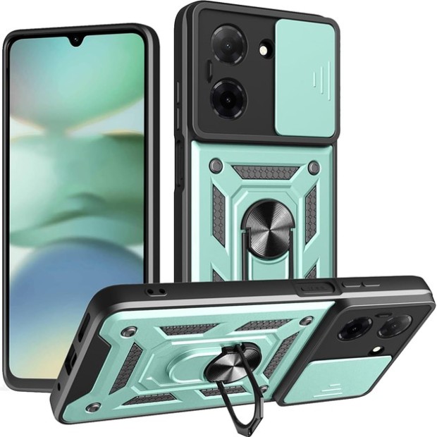 Бронь-чехол Ring Serge Armor Case Xiaomi Redmi A5 / Poco C71 (ShutCam) (Зелёный)