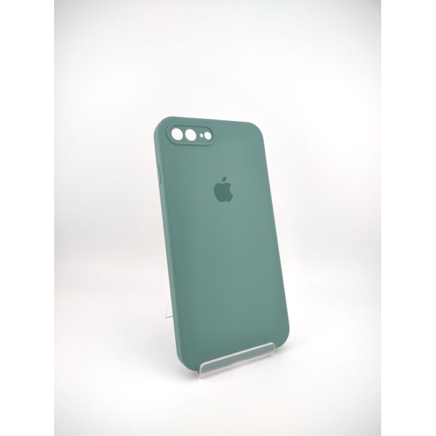 Чохол Силікон Original Square RoundCam для Apple iPhone 7 Plus  /  8 Plus (55) Чорно-Зелений