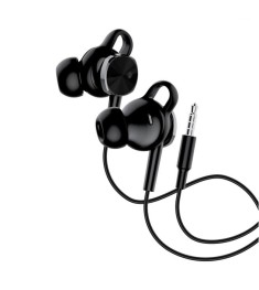 Провідні вакуумні навушники-гарнітура Walker H715 (3.5 мм) (Чорний) (Уцінка) (Ка..
